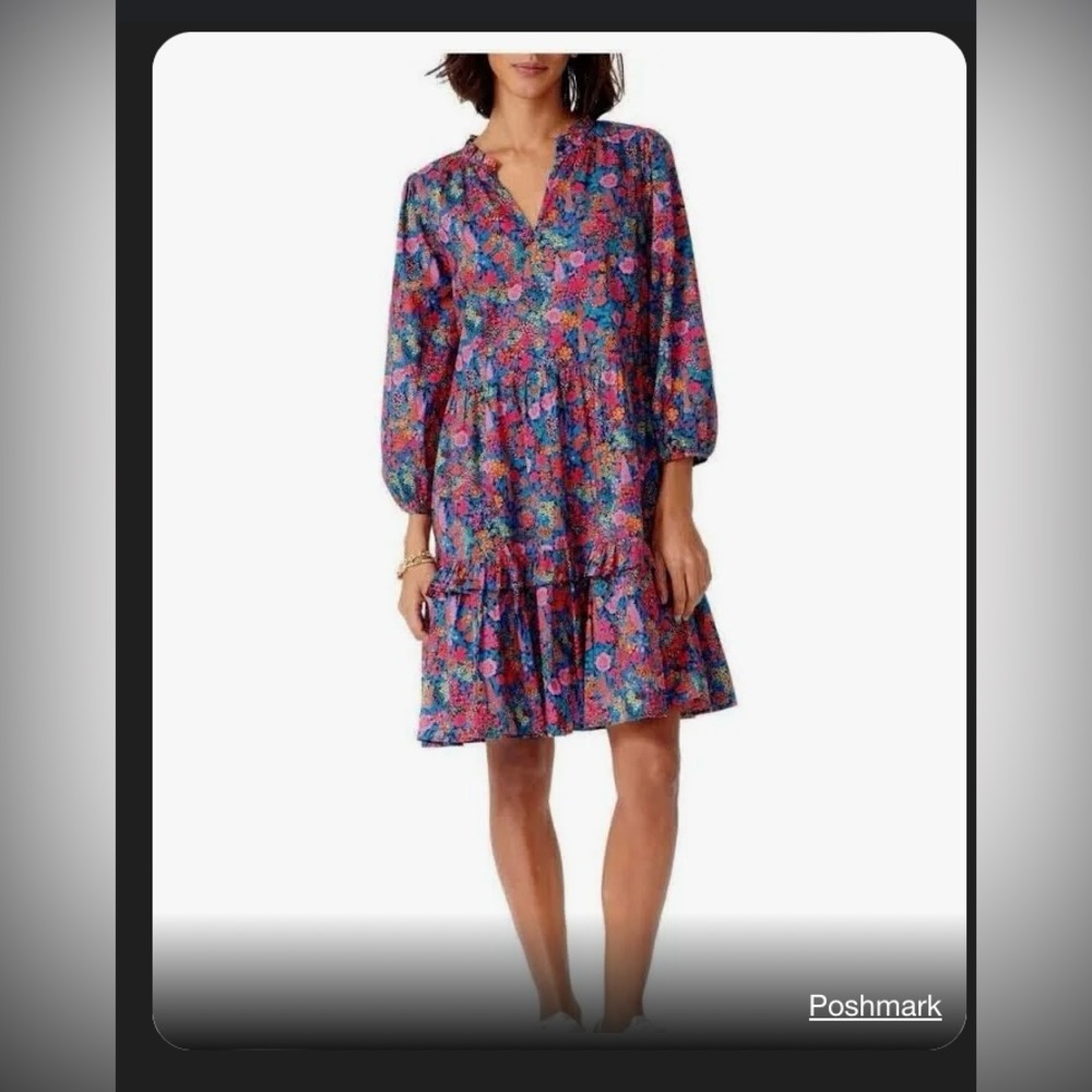 J. Crew Liberty floral ruffled/tiered dress; NWT, size Small